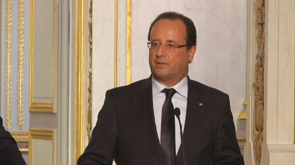 Francois Hollande said France would not act alone in Syria.