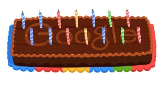 Google celebrou o seu 14 º aniversário com um bolo em sua página inicial do motor de busca