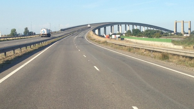 Road cleared after Kent pile-up.