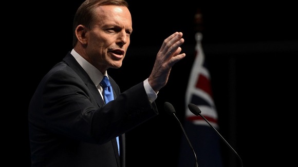 Tony Abbott speaks during its election campaign launch in Brisbane.