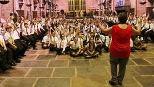 Year 7 pupils from Queens school in Watford