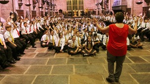 Year 7 pupils from Queens school in Watford