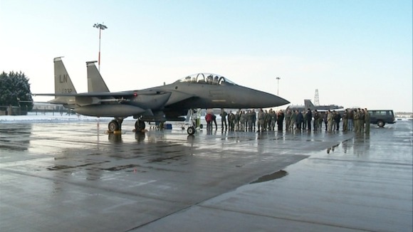 American F-15 fighter.