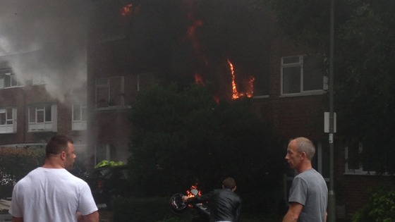 House destroyed by fire in West Moseley