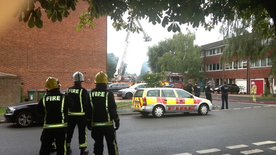 Fire broke out on Spurfield