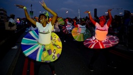 Performers at the festival's night carnival last year