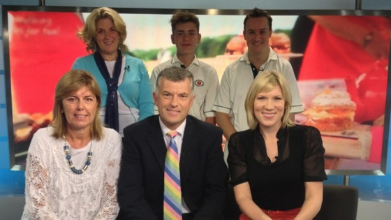 Lorraine Page-Brown, Lis Walker, Will Defoe and Joe Page-Brown in the studio with Jonathan and Emma.