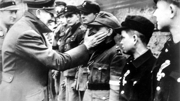 One of the last pictures taken of Adolf Hitler.