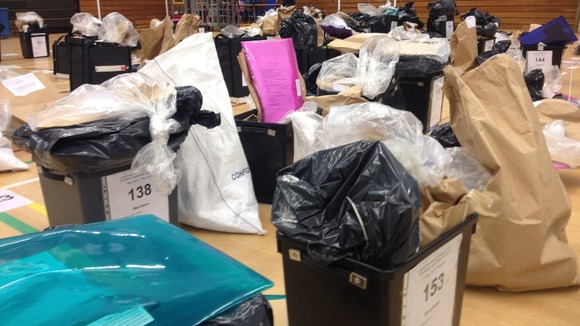 Ballot boxes in Swansea
