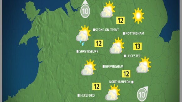Sunday morning will be mainly dry and quite bright