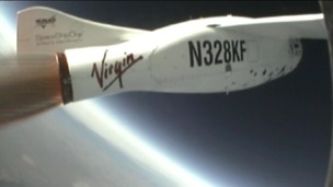 Virgin Galactic launches test flight for space tourism.