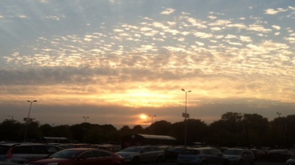 Sunset over Burton-on-Trent