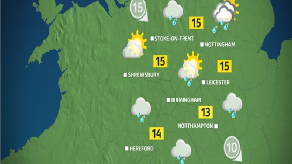 By the afternoon it will be generally cloudy with some rain on and off