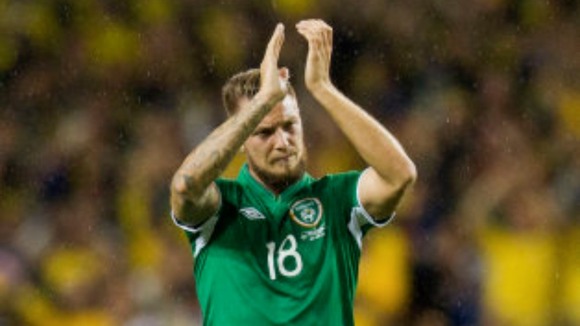 Norwich City's Anthony Pilkington made his debut for the Republic of Ireland in Friday's home defeat to Sweden