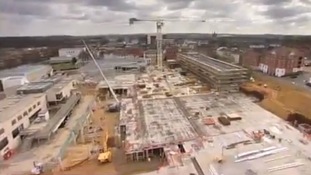 Retail buildingl site aerial