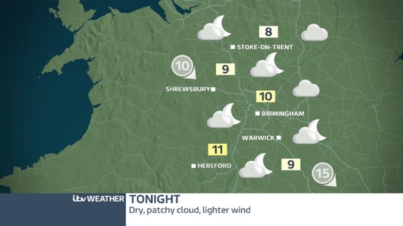 Tonight's outlook for the West Midlands