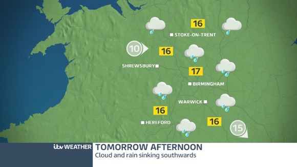 Tomorrow afternoon in the West Midlands