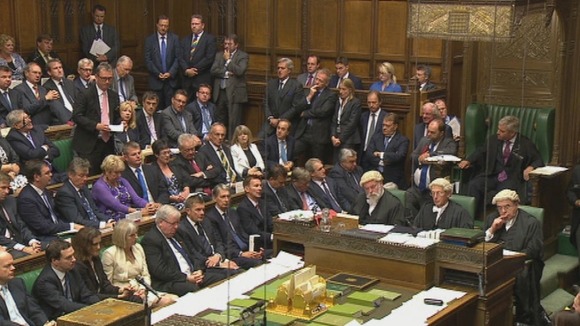 Former Deputy Speaker Nigel Evans addresses the House of Commons.