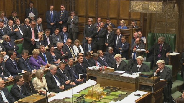 Former Deputy Speaker Nigel Evans addresses the House of Commons.