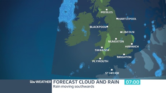 Radar shows the rain from this afternoon clearing through overnight