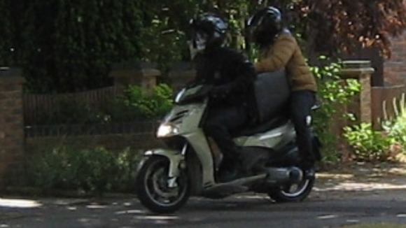 Safe seen on the back of the moped in Park Road, Beckenham