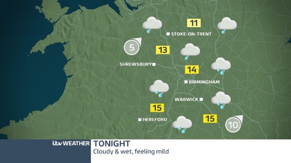 Rain will spread through the region from teatime onwards