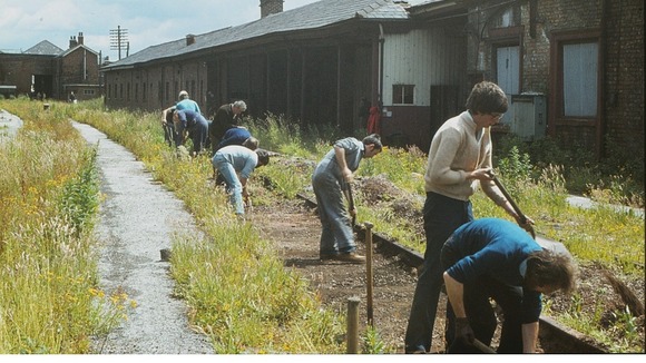 Volunteers at site