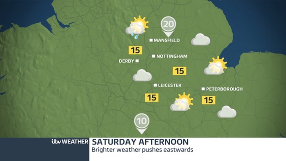 Saturday afternoon: East of ITV Central.