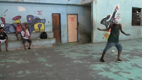 Kids dancing Passinho in a favela in Rio de Janeiro