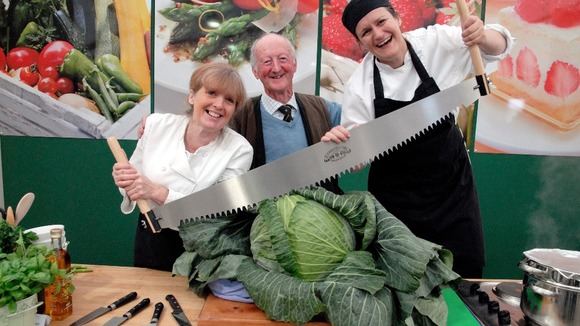 Peter's giant cabbage was also a winner at the Harrogate Autumn Show