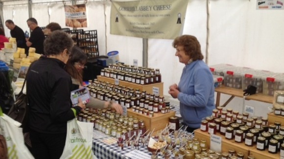 Local jams and cheeses were among the foods on offer