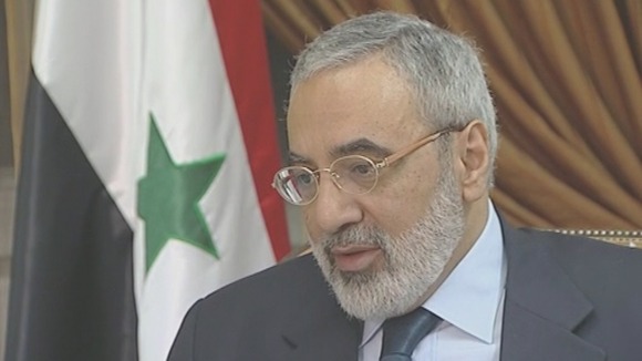 Syria's information minister Omran al-Zoubi speaks to ITV News' Bill Neely.