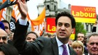 Labour leader Ed Miliband in Victoria Square, Birmingham