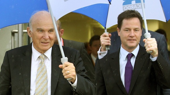Vince Cable and Nick Clegg.