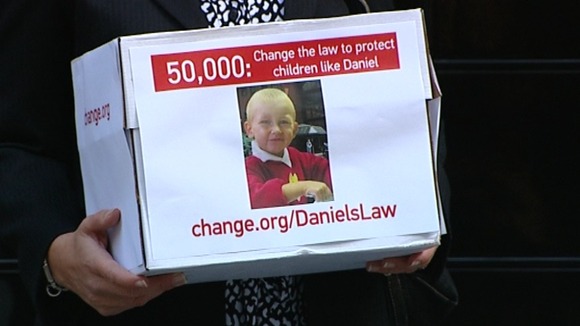 The signature were handed in to Downing Street.