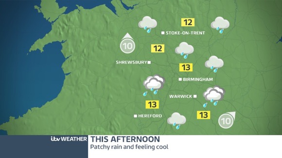 A wet and windy day ahead in the West Midlands