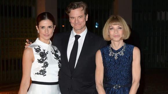 Livia Firth, Colin Firth and Anna Wintour