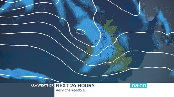 Rain will sweep south-eastwards tomorrow morning