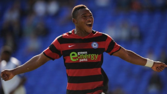 Peterborough United striker Britt Assombalonga has been awarded the Football League's Young Player of the Month award