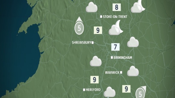 Mostly dry, drizzly rain moving in from the SW later