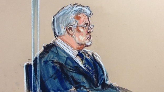 Rolf Harris at Westminster Magistrates' Court in London