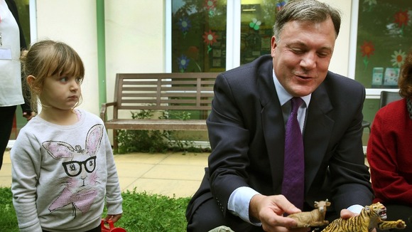 Ed Balls launched Labours new childcare policy this morning as the party looks set to abandon the high speed 2 railway project