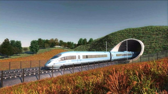 An animation of what the High Speed railway would look like