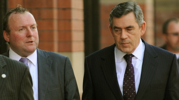 Damian McBride with Gordon Brown in 2008