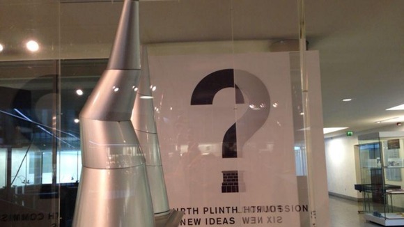 A 13ft high pair of revolving robotic cones