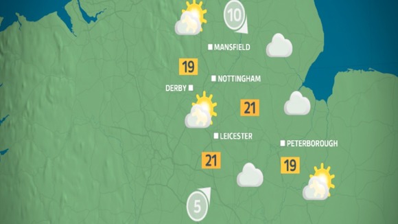 East Midlands: Sunny spells and warm