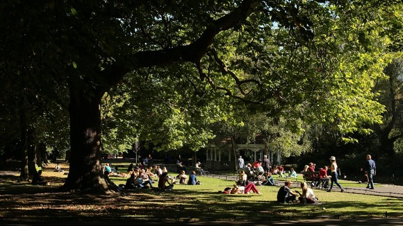 Parkgoers enjoying the weather in Dublin's St Stephen's Green this week.
