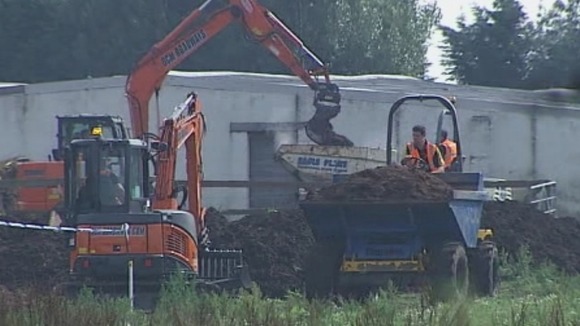 Diggers are being used at the sites as part of the investigation.