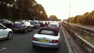 The eastbound carriageway of the M62