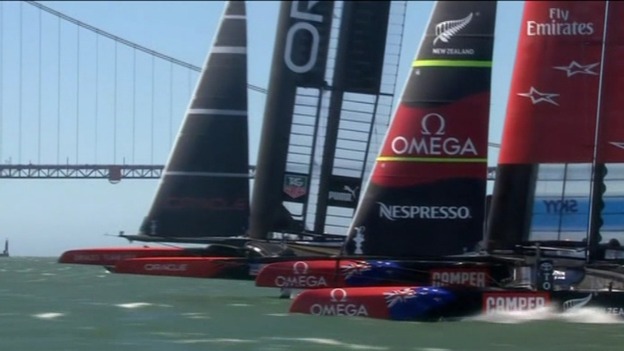 The Oracle overtook the New Zealand team in a dramatic finale.